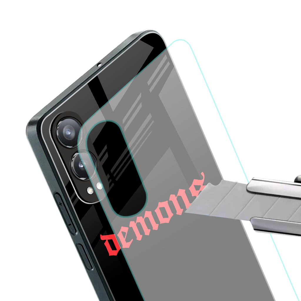 demons back phone cover | glass case for oneplus nord ce 4 lite