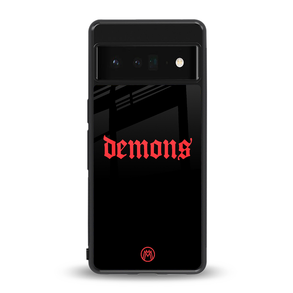 demons back phone cover | glass case for google pixel 6 pro