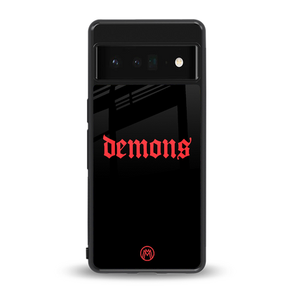 demons back phone cover | glass case for google pixel 6 pro