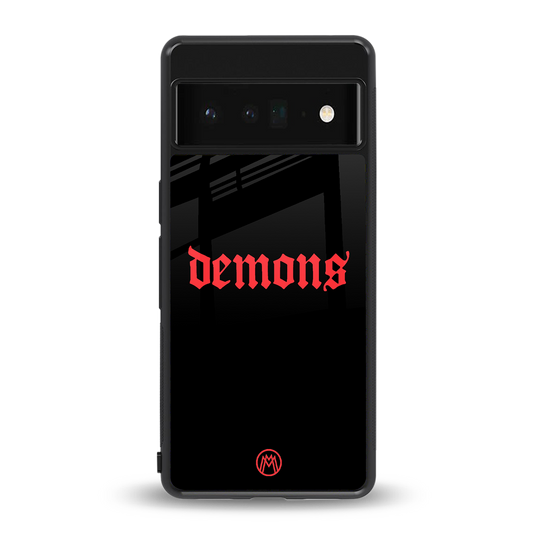 demons back phone cover | glass case for google pixel 6 pro