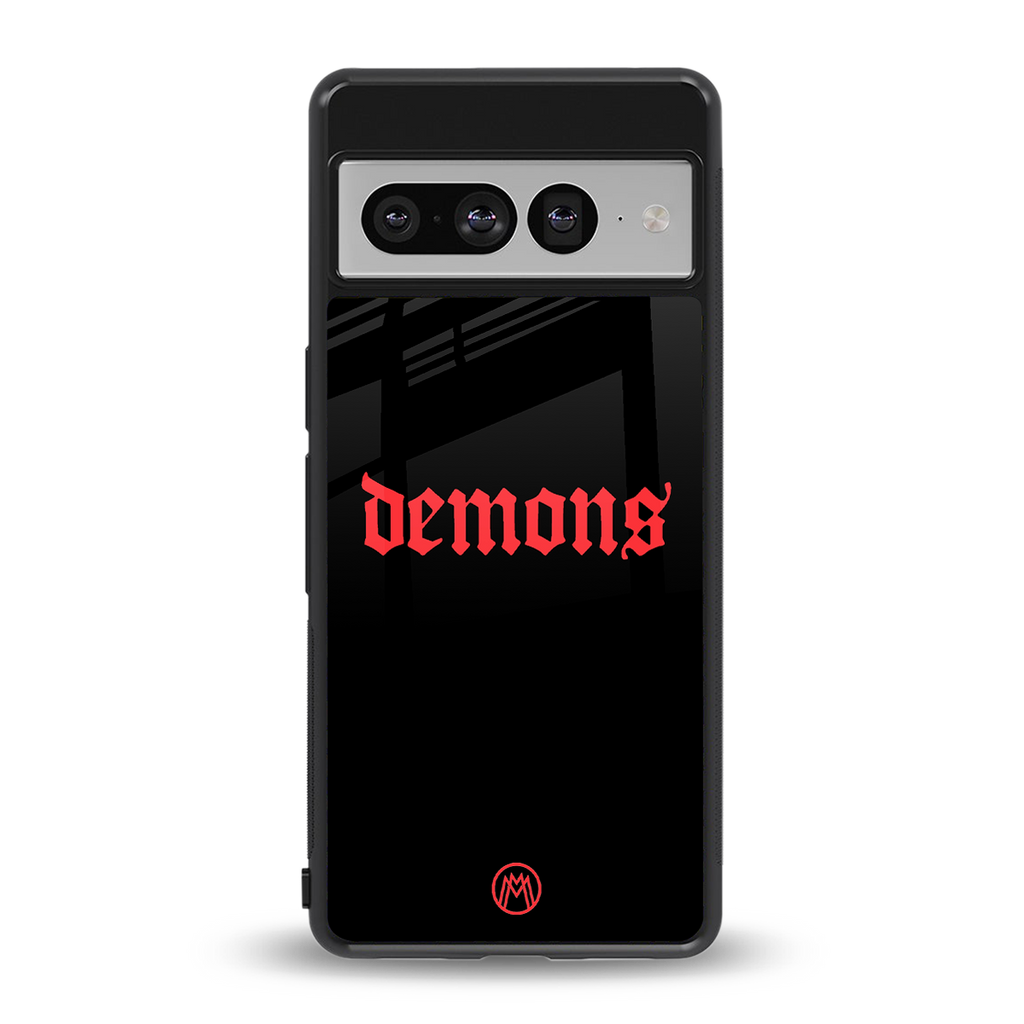 demons back phone cover | glass case for google pixel 7 pro