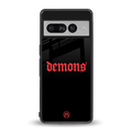 demons back phone cover | glass case for google pixel 7 pro