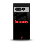 demons back phone cover | glass case for google pixel 7 pro