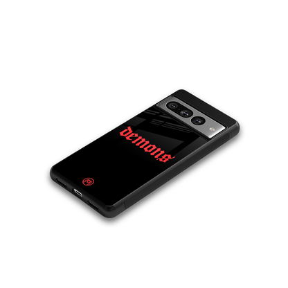 demons back phone cover | glass case for google pixel 7 pro