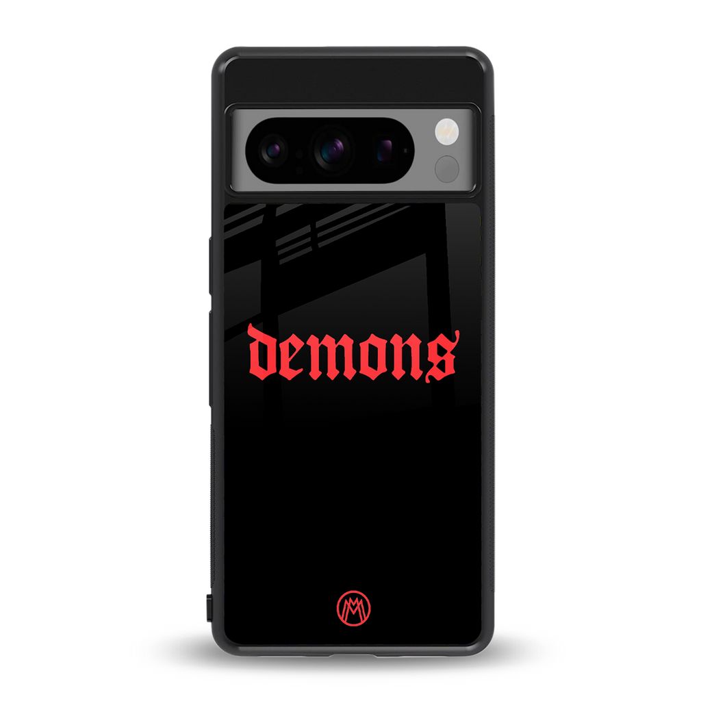 demons back phone cover | glass case for google pixel 8 pro