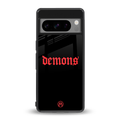 demons back phone cover | glass case for google pixel 8 pro