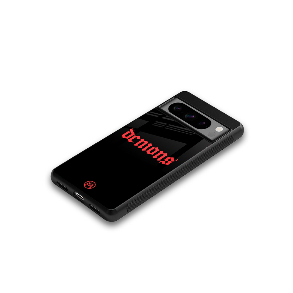 demons back phone cover | glass case for google pixel 8 pro