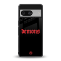 demons back phone cover | glass case for Google Pixel 8