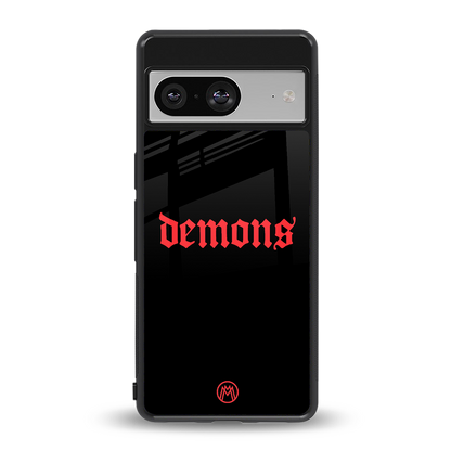 demons back phone cover | glass case for Google Pixel 8