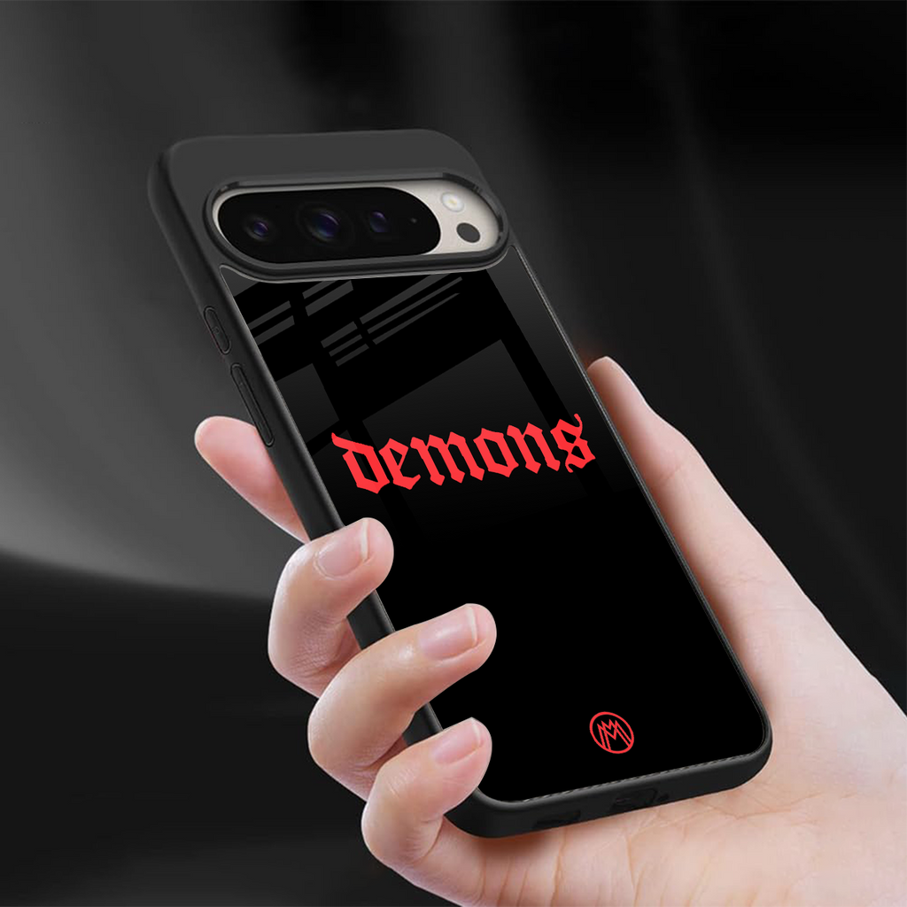 demons back phone cover | glass case for google pixel 9 pro