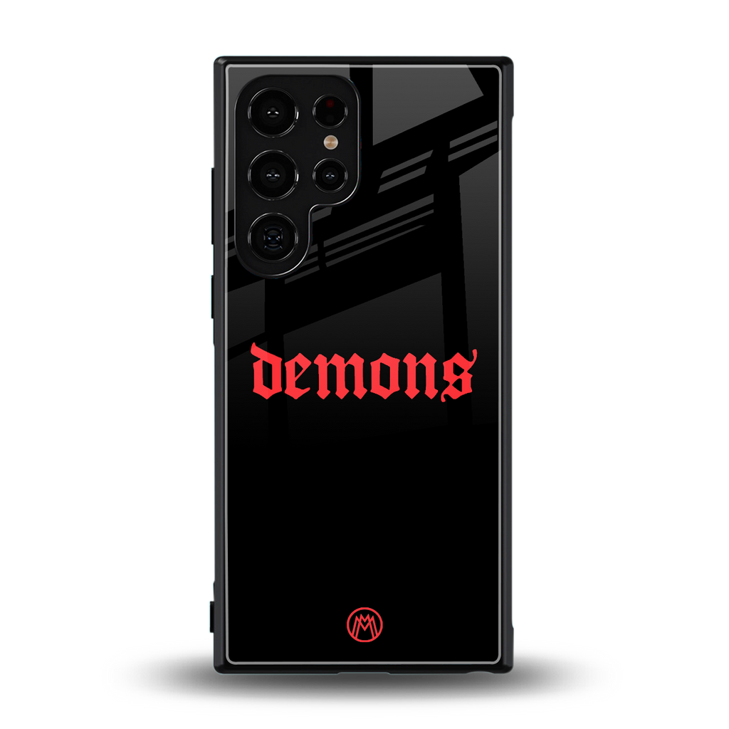 demons back phone cover | glass case for samsung galaxy s23 ultra