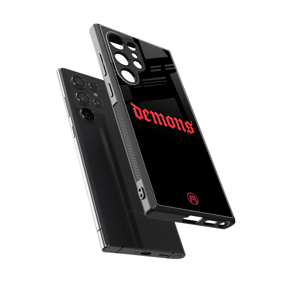 demons back phone cover | glass case for samsung galaxy s23 ultra