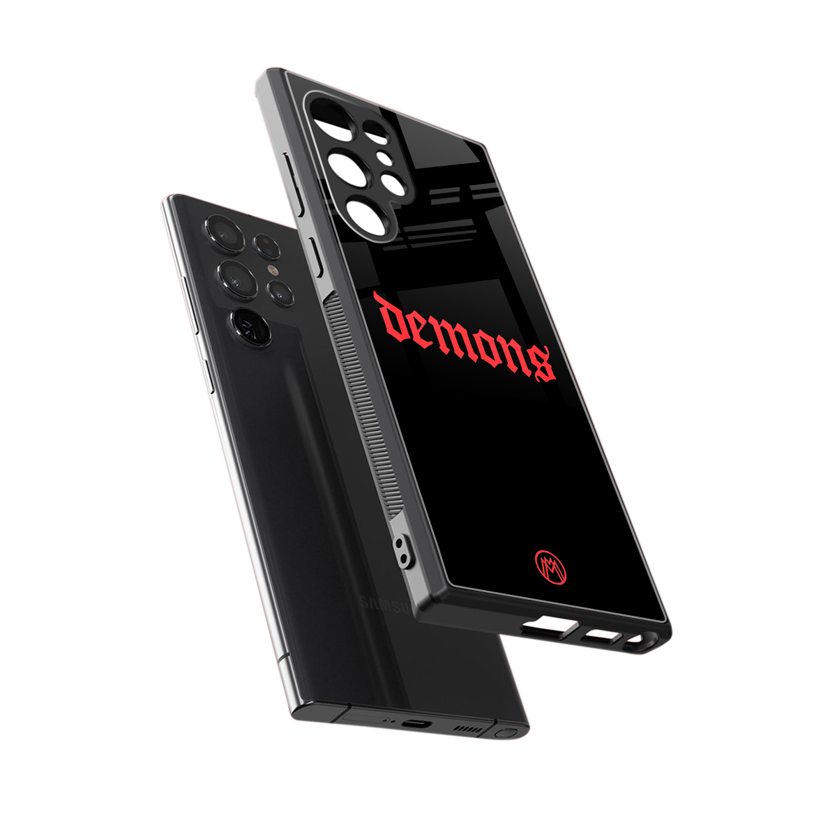 demons back phone cover | glass case for samsung galaxy s23 ultra