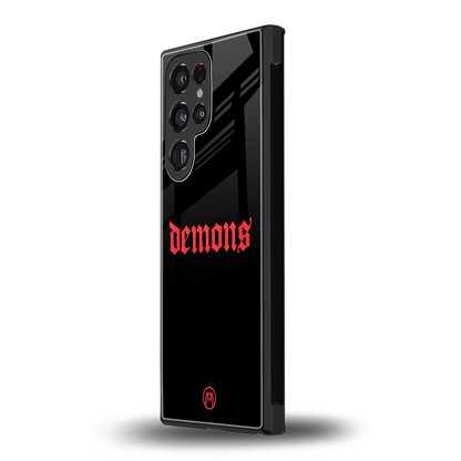 demons back phone cover | glass case for samsung galaxy s23 ultra