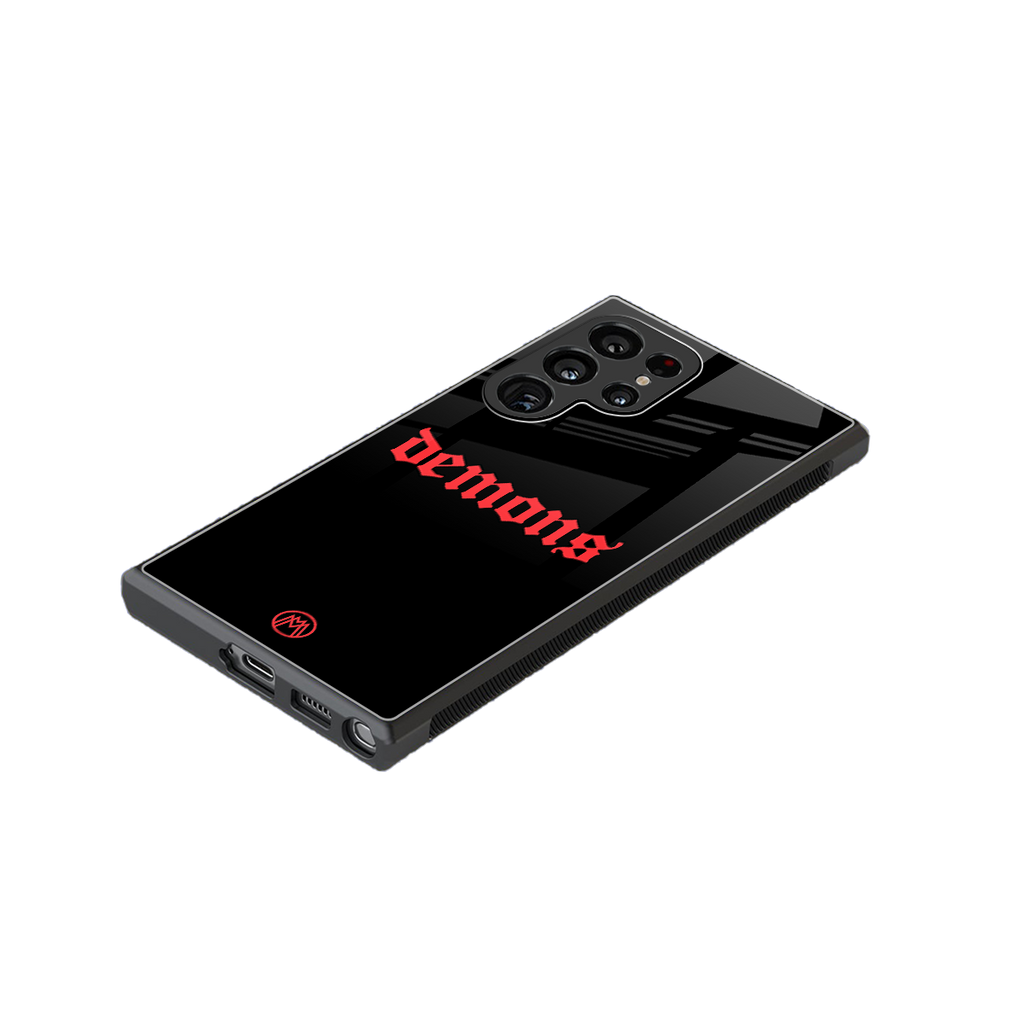 demons back phone cover | glass case for samsung galaxy s23 ultra