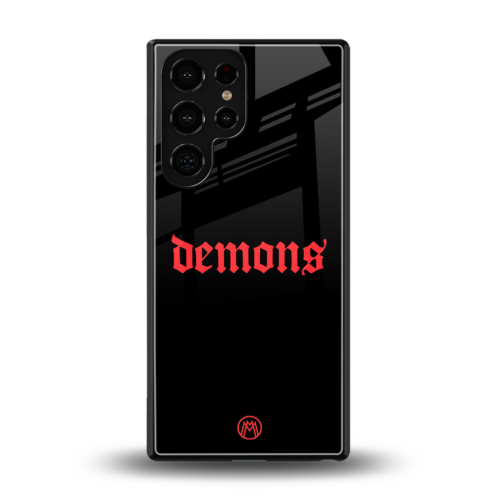 demons back phone cover | glass case for samsung galaxy s25 ultra