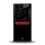 demons back phone cover | glass case for samsung galaxy s25 ultra