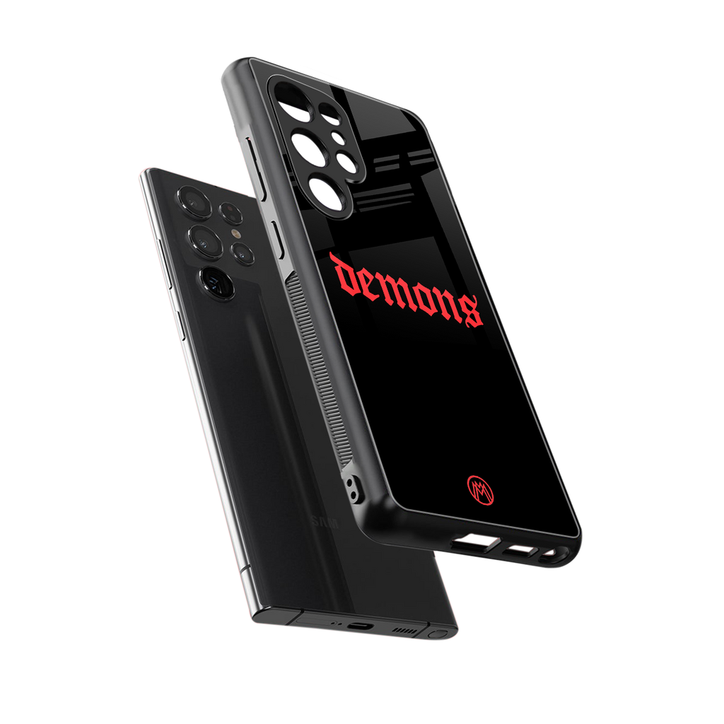demons back phone cover | glass case for samsung galaxy s25 ultra