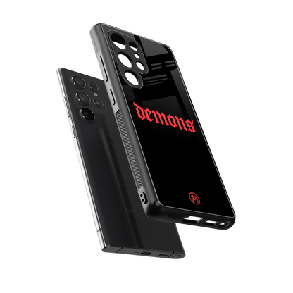 demons back phone cover | glass case for samsung galaxy s25 ultra