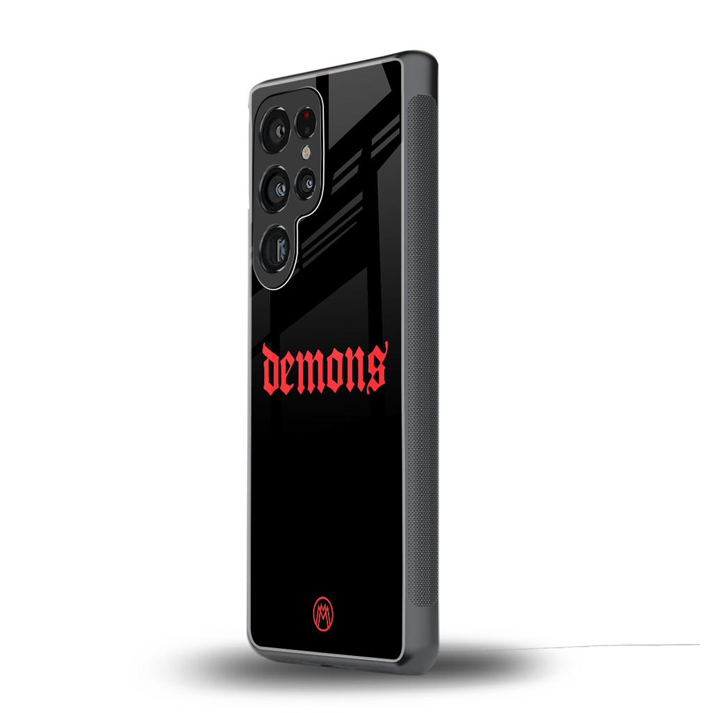 demons back phone cover | glass case for samsung galaxy s25 ultra