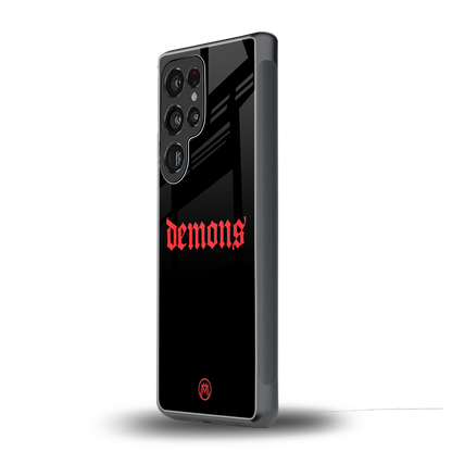 demons back phone cover | glass case for samsung galaxy s25 ultra