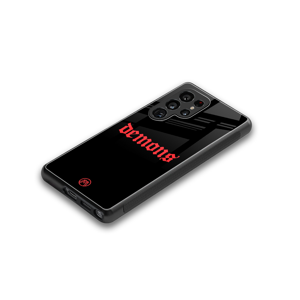 demons back phone cover | glass case for samsung galaxy s25 ultra