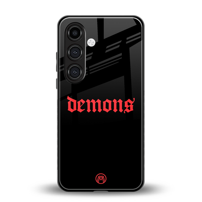demons back phone cover | glass case for samsung galaxy s24 plus