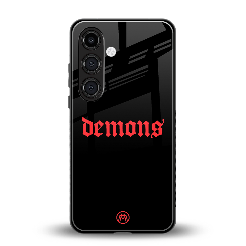 demons back phone cover | glass case for samsung galaxy s25 plus