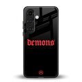 demons back phone cover | glass case for samsung galaxy s25