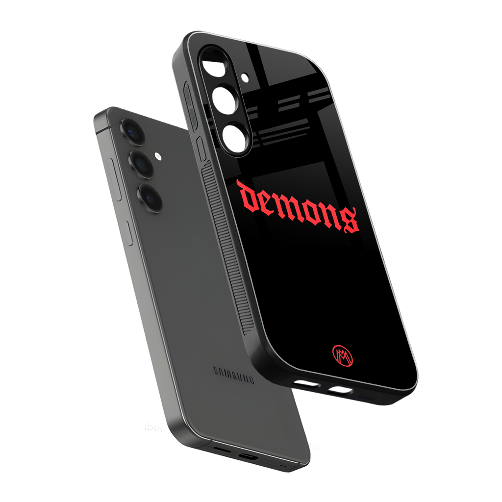 demons back phone cover | glass case for samsung galaxy s23