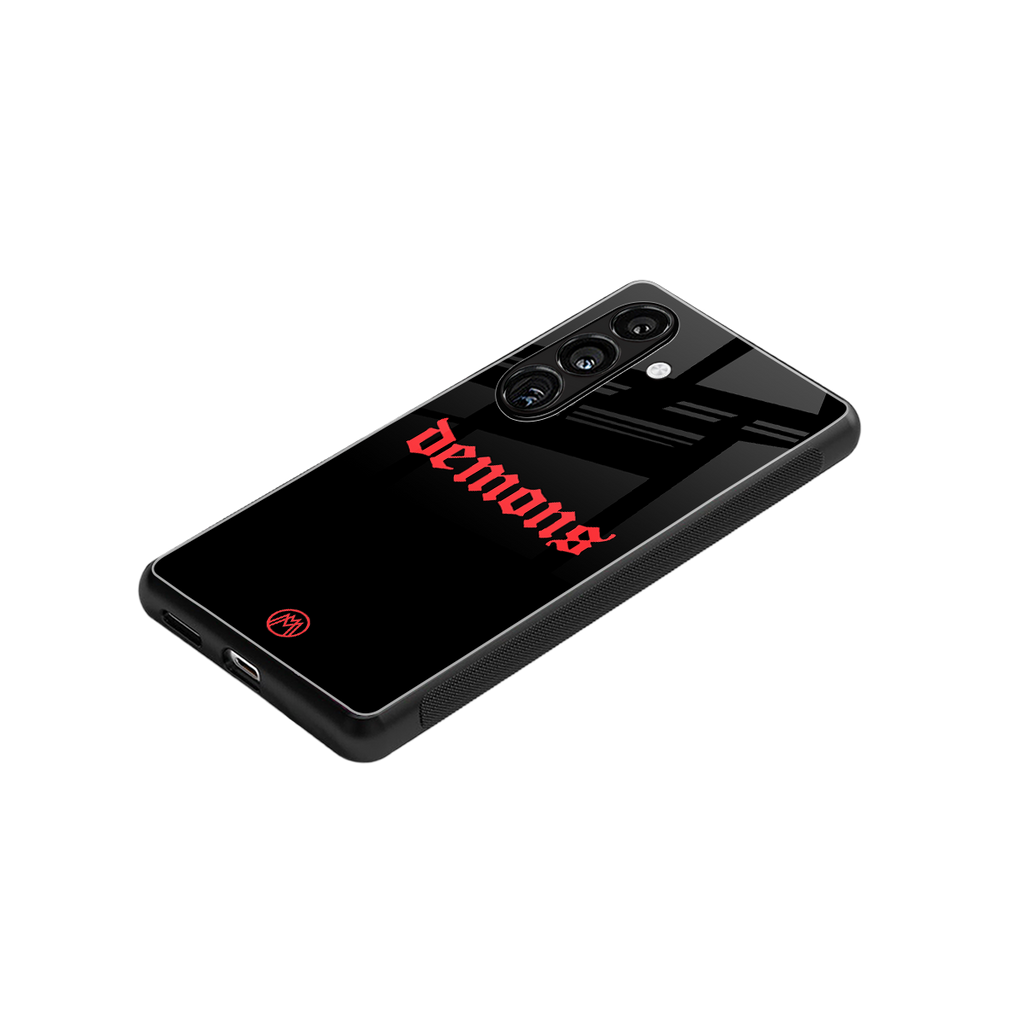 demons back phone cover | glass case for samsung galaxy s25