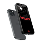 demons back phone cover | glass case for iphone 15
