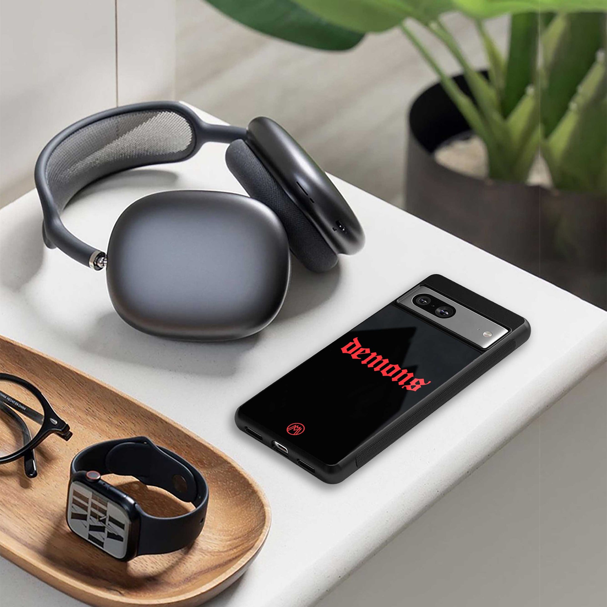 demons back phone cover | glass case for oneplus nord 4
