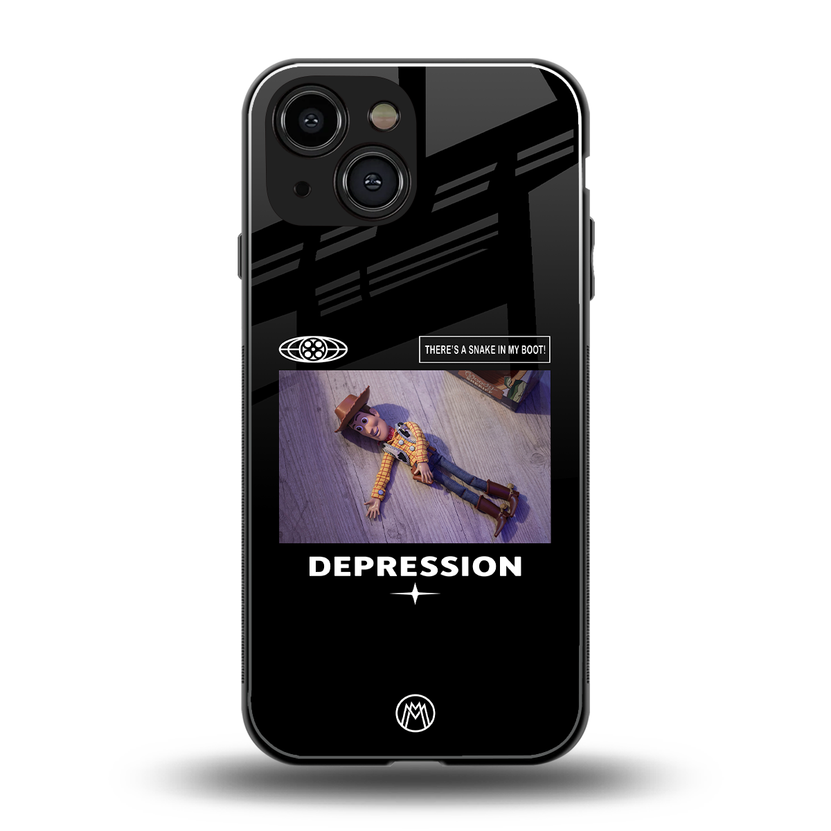 depression back phone cover | glass case for iphone 13 mini