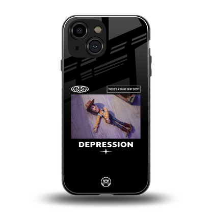 depression back phone cover | glass case for iphone 13 mini