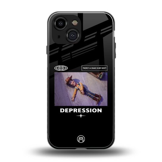 depression back phone cover | glass case for iphone 13 mini