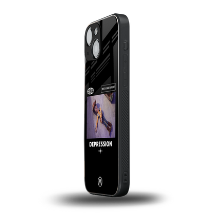 depression back phone cover | glass case for iphone 13 mini