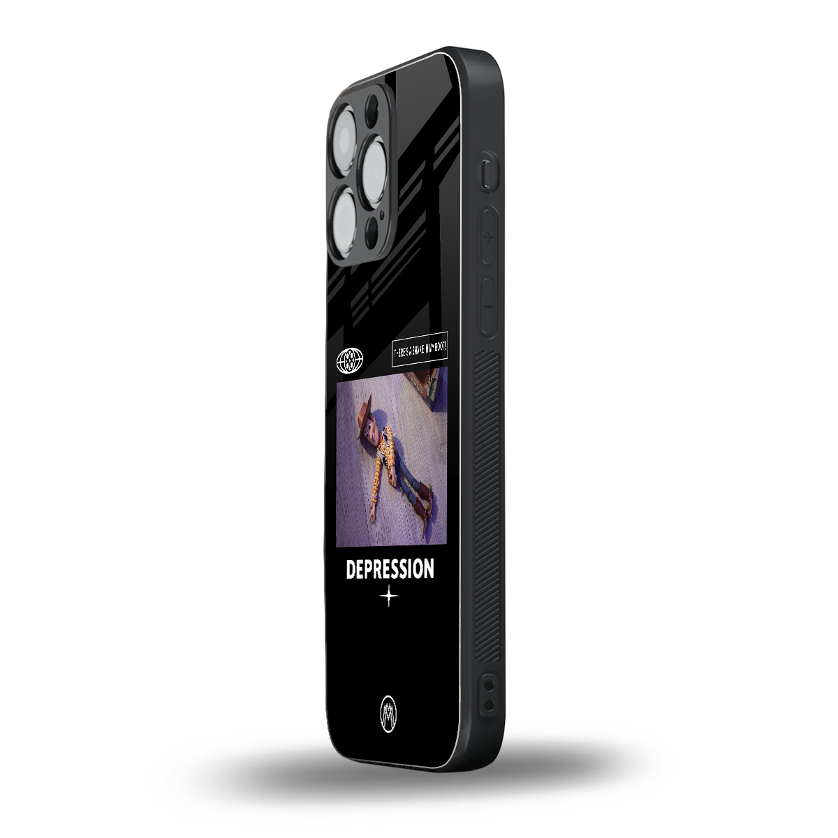 depression back phone cover | glass case for iphone 13 pro max