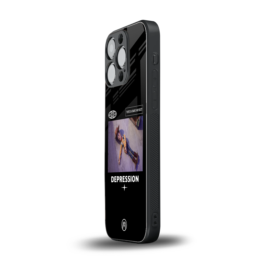 depression back phone cover | glass case for iphone 13 pro