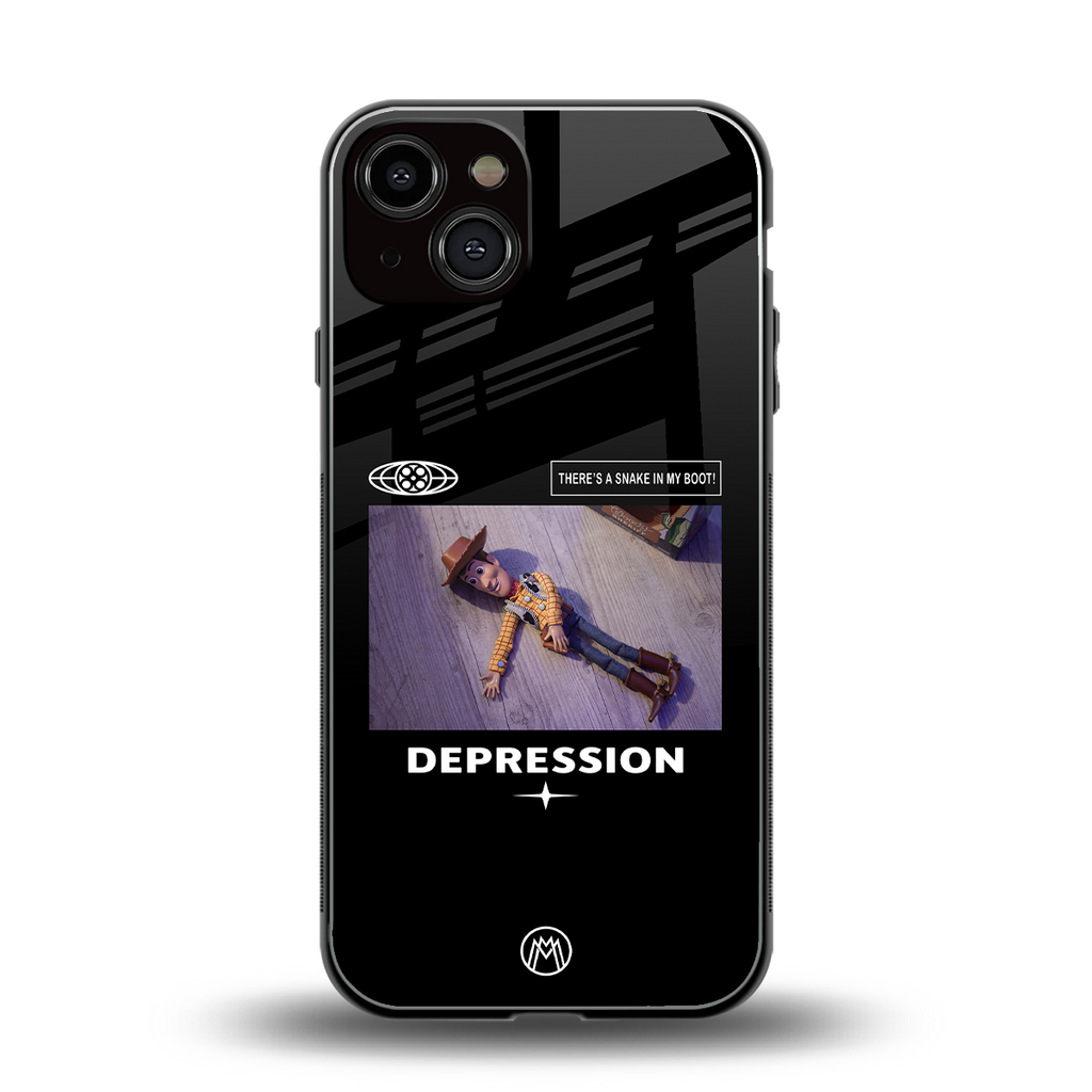 depression back phone cover | glass case for iphone 13