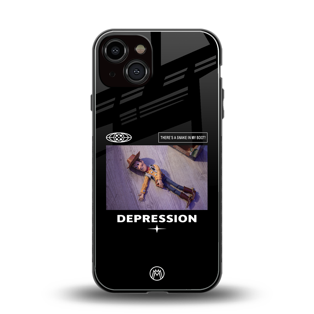 depression back phone cover | glass case for iphone 13
