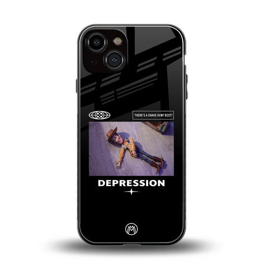 depression back phone cover | glass case for iphone 13