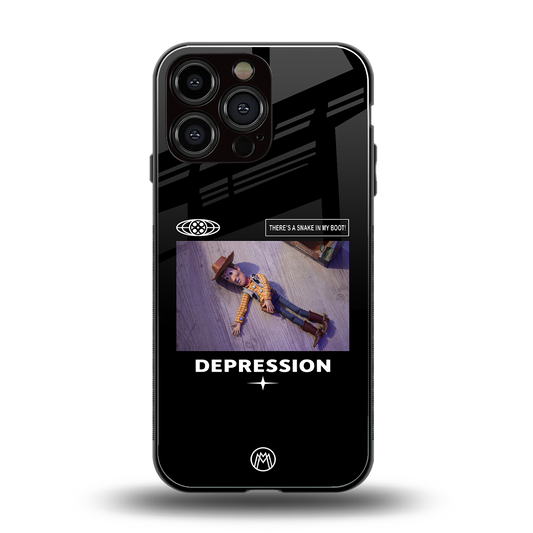 depression back phone cover | glass case for iphone 14 pro max