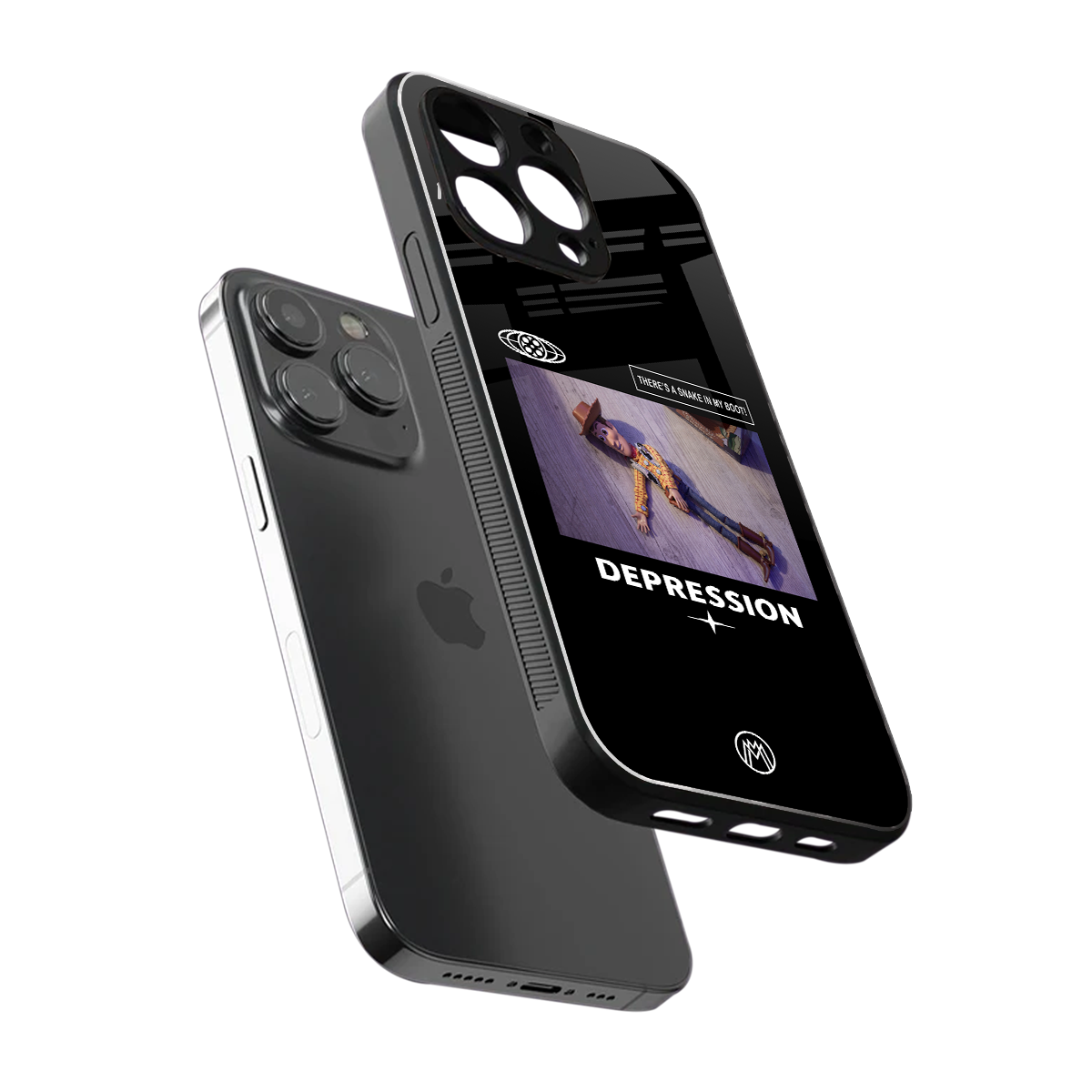 depression back phone cover | glass case for iphone 14 pro max