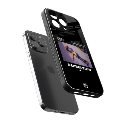 depression back phone cover | glass case for iphone 14 pro max