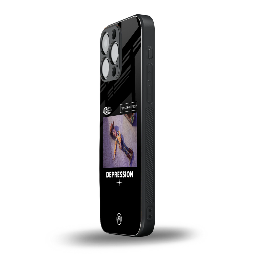 depression back phone cover | glass case for iphone 14 pro max