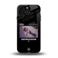 depression back phone cover | glass case for iphone 15 pro