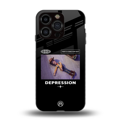 depression back phone cover | glass case for iphone 14 pro