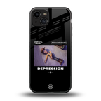 depression back phone cover | glass case for iphone 15
