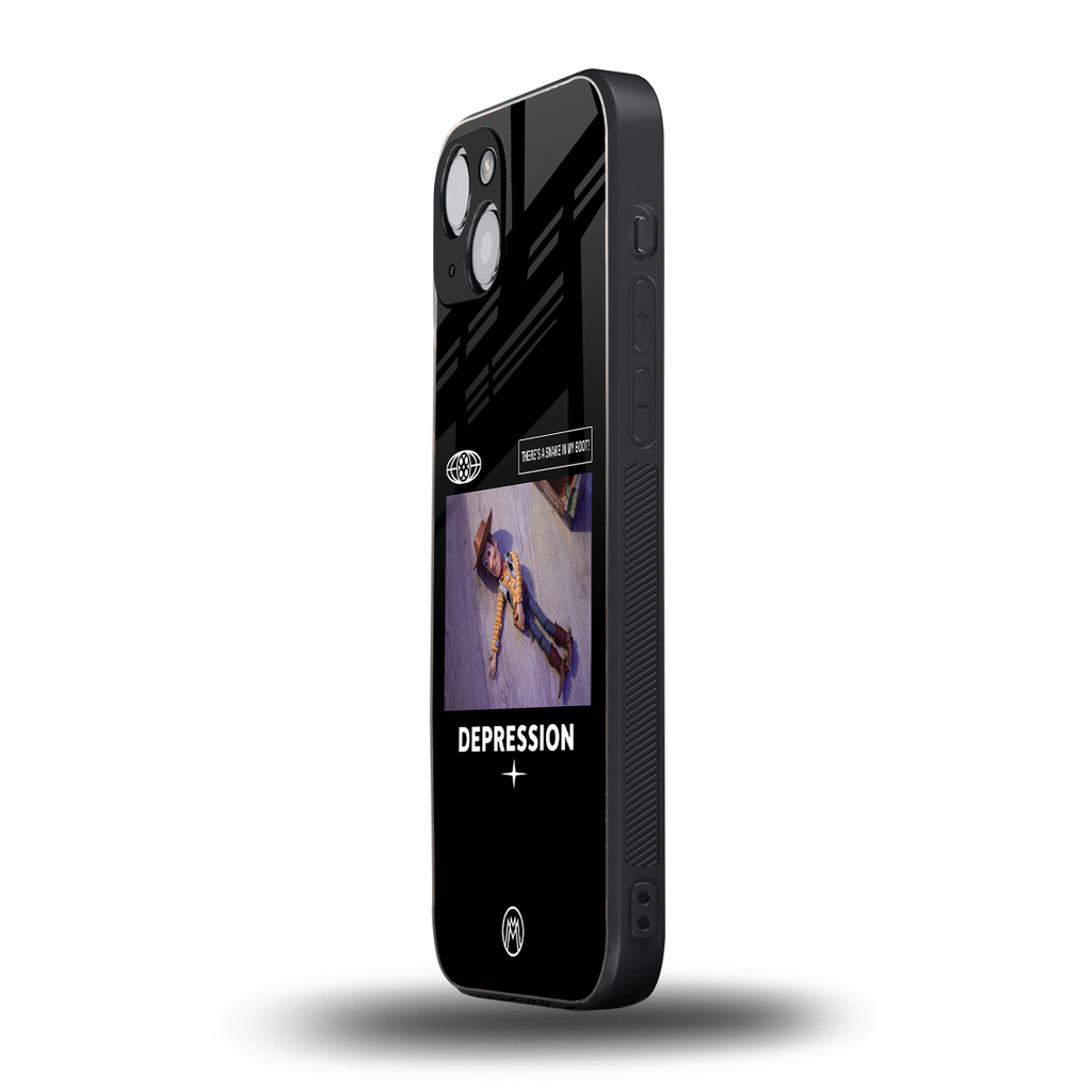 depression back phone cover | glass case for iphone 14